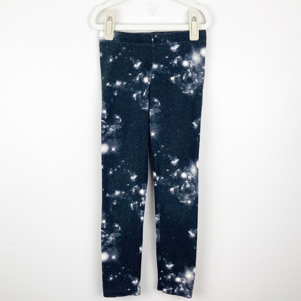 Old Navy - Medium Girls Black with Whites Cosmos Leggings